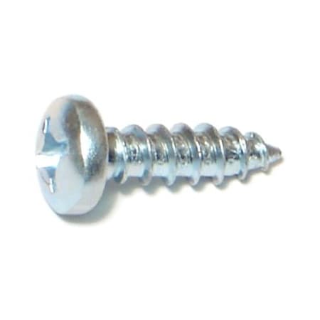 Midwest Fastener Sheet Metal Screw, #12 x 3/4 in, Zinc Plated Steel Pan Head Phillips Drive, 100 PK 03256